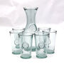 Recycled Glass Drink Set | Bottle /Carafe | Six Glasses, thumbnail 1 of 9