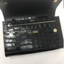 Leather Travel Wallet Gift Black Croc, thumbnail 4 of 10