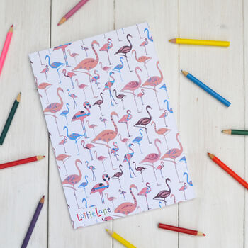 Personalised Flamingo Journal Drawing Book, 4 of 4