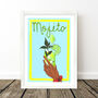 Fresh And Zesty Mojito Cocktail Art Print, thumbnail 7 of 9