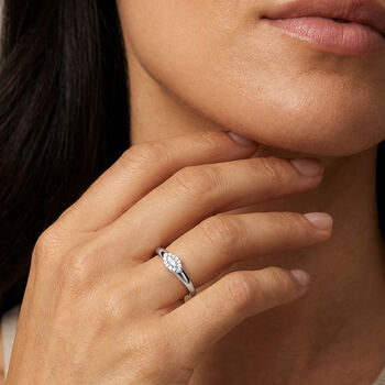 Sterling Silver Evil Eye Oval Signet Ring, 2 of 3