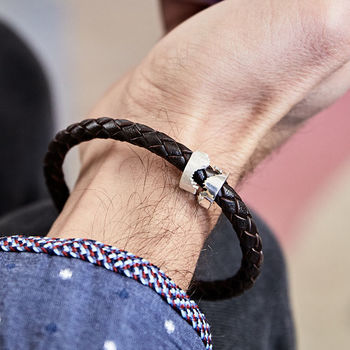 Personalised Men's Silver Coastline Hoop Bracelet, 2 of 6