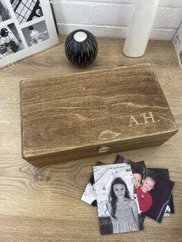 Carved Initials Personalised Memory Box, 4 of 9