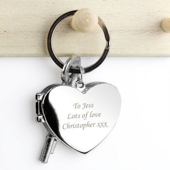 Personalised Heart Photoframe Keyring, 2 of 6