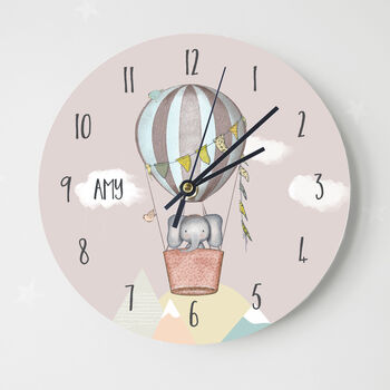 Elephant In A Hot Air Balloon Clock, 2 of 5