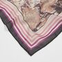 Deco Blooms Candy Stripe Border Midweight Scarf, thumbnail 3 of 4