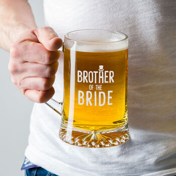 Personalised Engraved Beer Tankard For Brother Of The Bride, 2 of 5