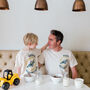 Personalised Father's Day Daddy Digger Matching Pyjamas, thumbnail 4 of 9