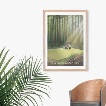 Go Geocaching Travel Poster Art Print, 4 of 8