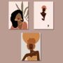 Set Of Three Abstract Black Women A3 Poster Print, thumbnail 1 of 12