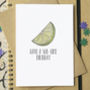 'Lime All Yours' Funny Valentine's Card, thumbnail 2 of 3