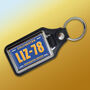 American Style Personalised Number Plate Keyring, thumbnail 1 of 7