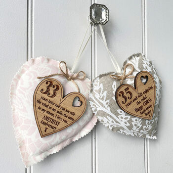 29th Furniture Anniversary Personalised Heart, 4 of 4