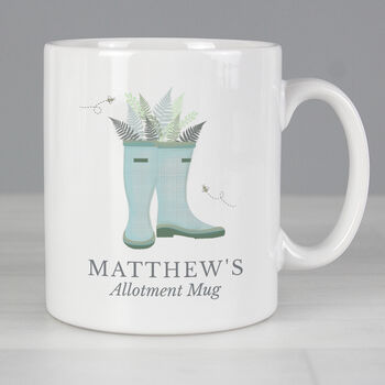Personalised Gardener's Wellies Mug For Him, 2 of 4