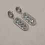 Blue Topaz Silver Drop Earrings, thumbnail 10 of 10