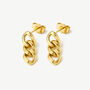 Women's Short Chain Dangle Earrings In 18k Gold, thumbnail 3 of 5