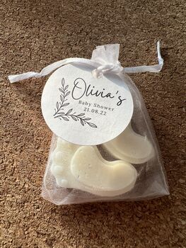 Personalised Baby Shower Wax Melt Favour Feet, 5 of 7