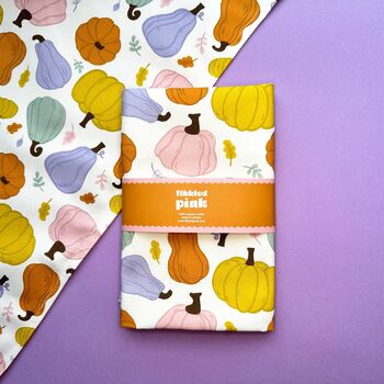 Pumpkins Tea Towel | Autumn Halloween Pumpkin Gift Towel, 2 of 2