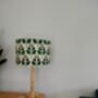 Tree Leaf Lampshade Retro Leaves Pattern Bold Green Blue White Cotton Handmade Fabric Drum Table Floor Or Ceiling Pendant Lamp Shade, thumbnail 5 of 7
