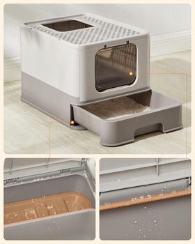 Hidden Cat Litter Box For Large Cats Anti Leaking, 4 of 9