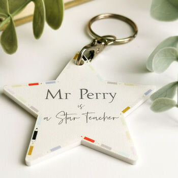 Personalised Star Teacher Keyring, 3 of 3