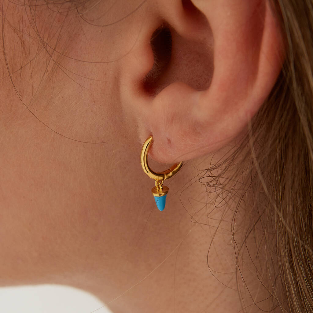 Turquoise hot sale spike earrings