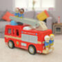 Quality Red Fire Engine With Firemen And Moving Ladder, thumbnail 3 of 5