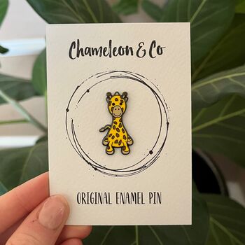 Giraffe Enamel Pin Badge, 2 of 2