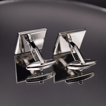 Stock Traders Cufflinks Gift Stock Exchange Silver, 3 of 4