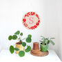 Personalised Floral Hand Screen Printed Wooden Plaque, thumbnail 2 of 9
