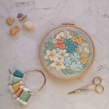 Pastel Blooms Embroidery Pattern, 2 of 6