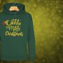 'Little Miss Christmas' Glittery Girls Christmas Jumper Hoodie, thumbnail 4 of 12