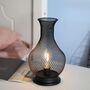 Metal Vase Shape Mesh Cordless Decorative Lamp, thumbnail 5 of 6