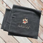 Personalised Microfibre Dog Towel With Name And Paw Motif, thumbnail 5 of 5