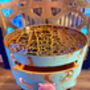 Blue Tiger Wooden Round Side Table With Drawer, thumbnail 3 of 5