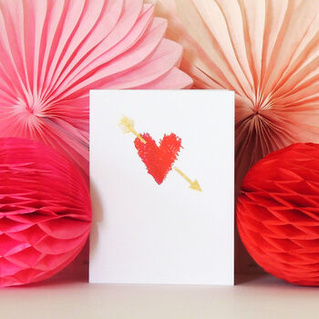 Heart And Arrow Mini Greetings Card, 3 of 5