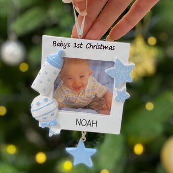 Personalised Baby’s First Christmas Decoration, 2 of 8