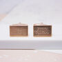The World Is Your Oyster Rectangle Cufflinks, thumbnail 2 of 2