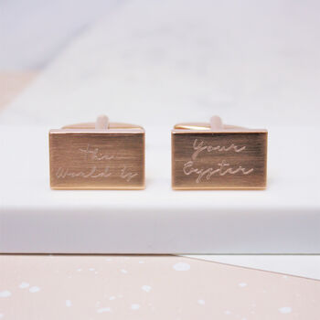 The World Is Your Oyster Rectangle Cufflinks, 2 of 2