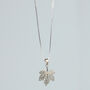 Sterling Silver Maple Leaf Pendant Necklace, thumbnail 1 of 7