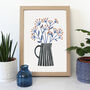 Striped Jug A4 Art Print By Louise Brainwood | notonthehighstreet.com