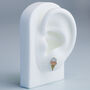 Sterling Silver Ice Cream Cone Stud Earrings, thumbnail 5 of 6