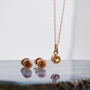 Citrine November Birthstone Gold Plated Silver Necklace, thumbnail 9 of 10