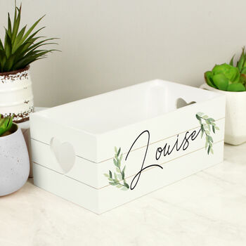 Personalised Botanical Bath Wooden Crate, 3 of 4