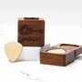 Guitar Pick Box With Personalised Name And Picks, thumbnail 2 of 8