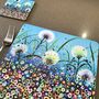 Dandelion And Alliums X Two Placemats, thumbnail 1 of 6