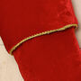 Merry And Bright Personalised Velvet Christmas Stocking, thumbnail 4 of 5