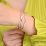 Silver Strand Bangle Bracelet, thumbnail 1 of 5