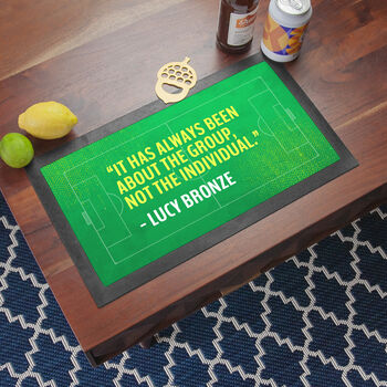 Personalised Football Quote Bar Mat, 2 of 3