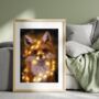 Fox Entangled In Lights Premium Paint By Numbers, thumbnail 1 of 3